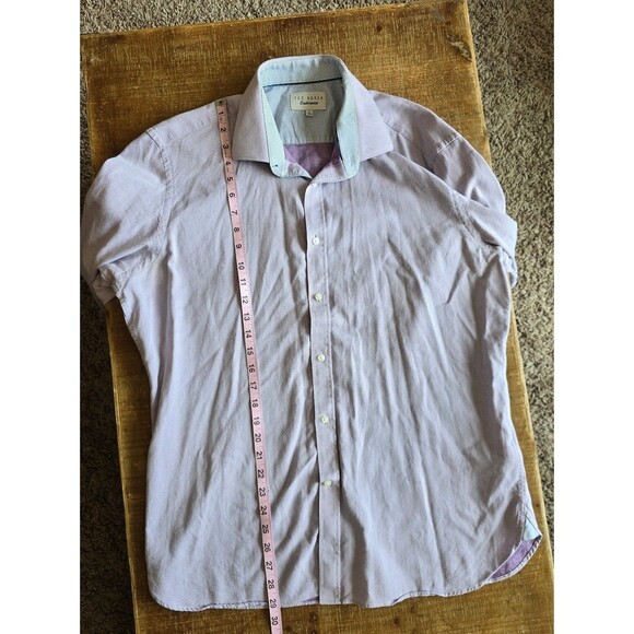 Ted Baker Endurance button down long sleeve shirt men's size 17 (34/35) - Picture 6 of 7